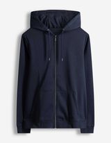 Sweatjacke - Kapuze mit Tunnelzug - dunkelblau