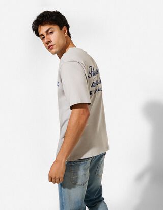 T-Shirt - R&uuml;ckenprint - hellblau