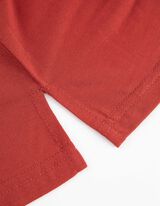 koszulka z długim rękawem - dekolt serafino - ciemny czerwony