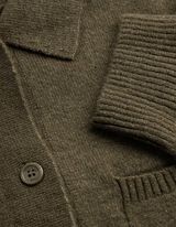 Cardigan - Col rabattu - khaki