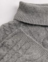Pullover - Zopfstrick - Grau