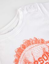 Komplet majica kratkih rukava i hlače - Print - svijetlo crvena