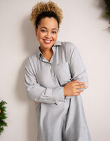 Dolga bluza - Viskozna me&scaron;anica - siva