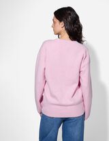 Pullover - V-Ausschnitt - rosa