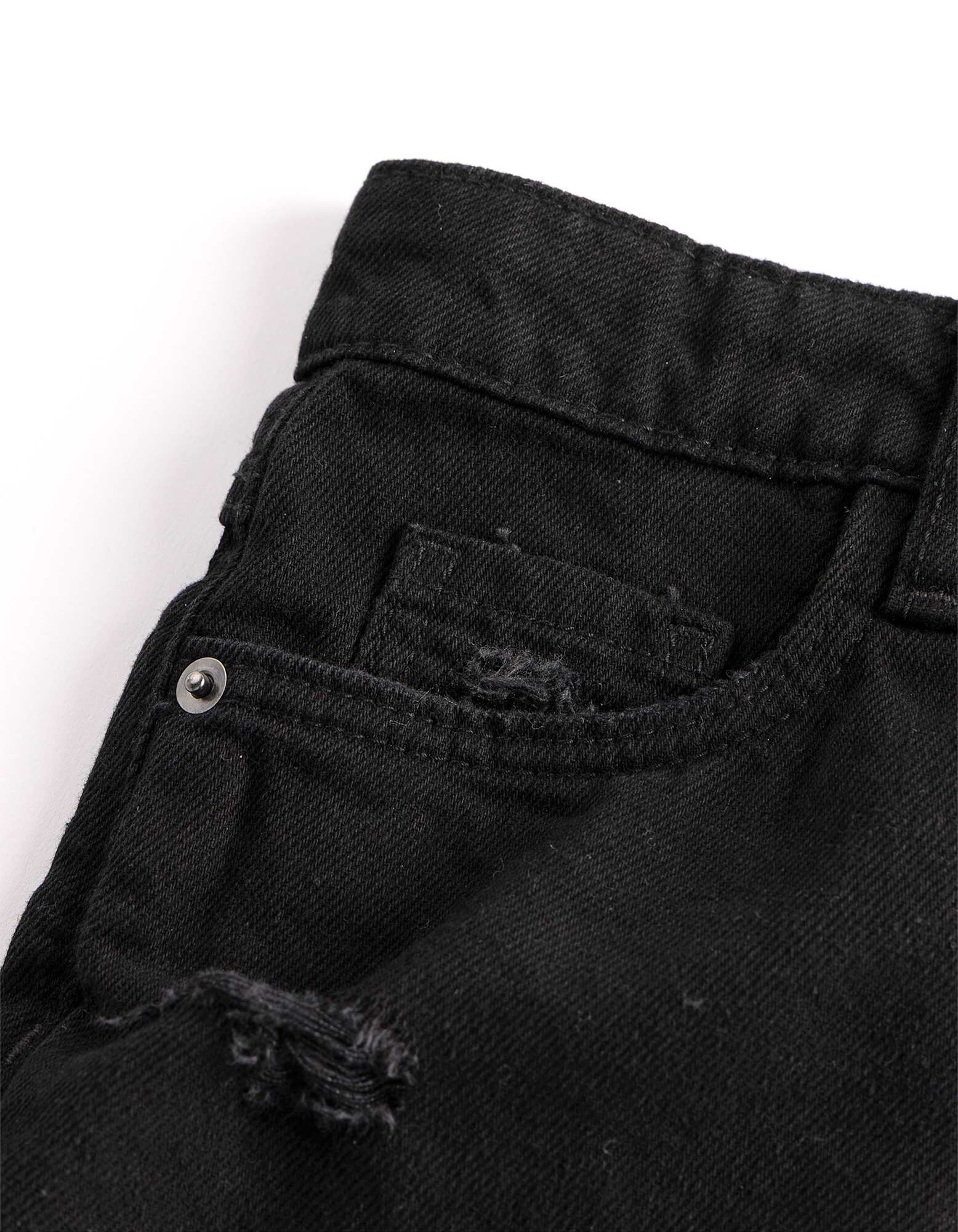 Jeansshorts - Destroyed - schwarz