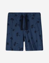 Shorts - Allover-Print - dunkelblau