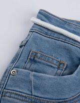 Kapri pantalone - Visoki struk - plava