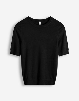 Pullover - Kurze &Auml;rmel - schwarz