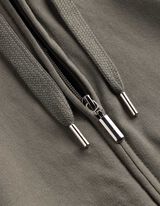 Sweatjacke - Kapuze mit Tunnelzug - gr&uuml;n