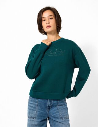 Sweatshirt - Ballon&auml;rmel - Petrol