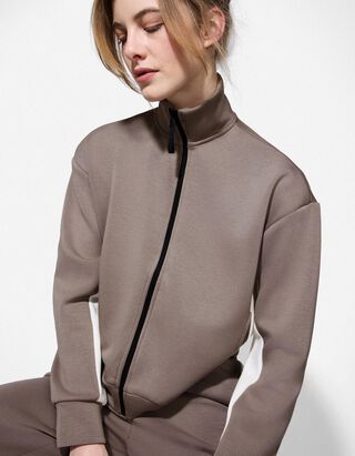 Sweatvest - Modaal - beige