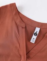 bluzkowy top - LENZING&trade; ECOVERO&trade; - jasnobrazowy-e-a