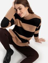 Sweter z dzianiny - mieszanka wiskozowa - bez