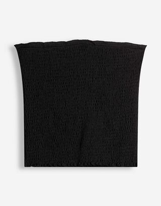 Top - Crinkle-Optik - Schwarz