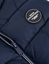 Prešívaná vesta - Aplikácia - tmavomodra