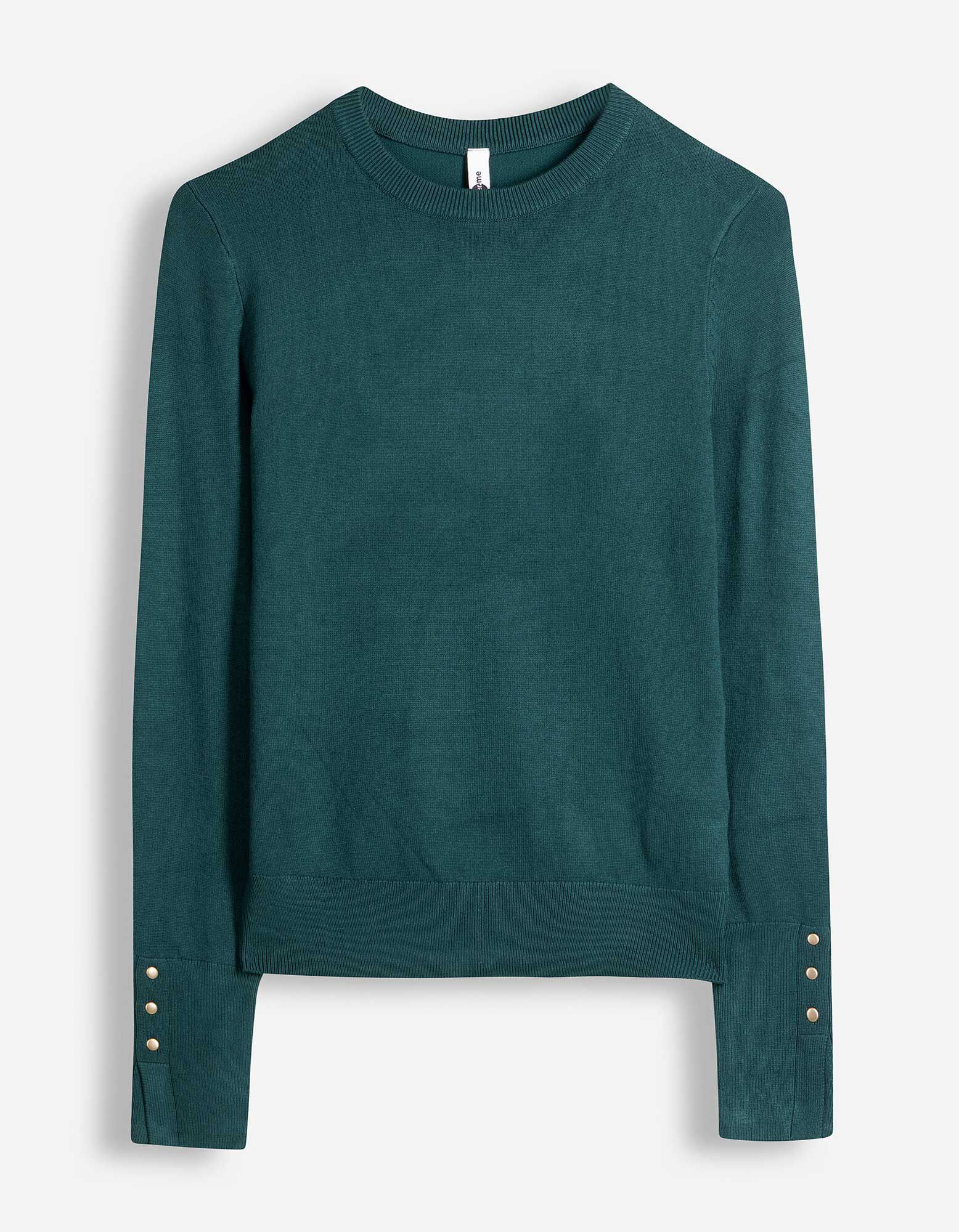 Pullover en tricot - p&eacute;trole