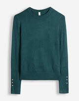 Pullover en tricot - p&eacute;trole