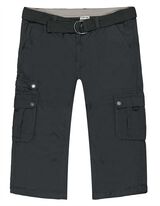 Pantaloni scurți cargo - Buzunare patch - Gri inchis
