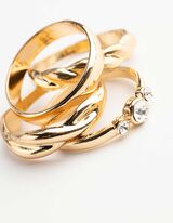 Ring - 4er-Pack - Goldfarben