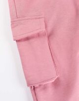 Pantaloni da jogging - Tasche applicate - rosa