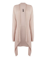 Damen Cardigan mit gerippten Eins&auml;tzen