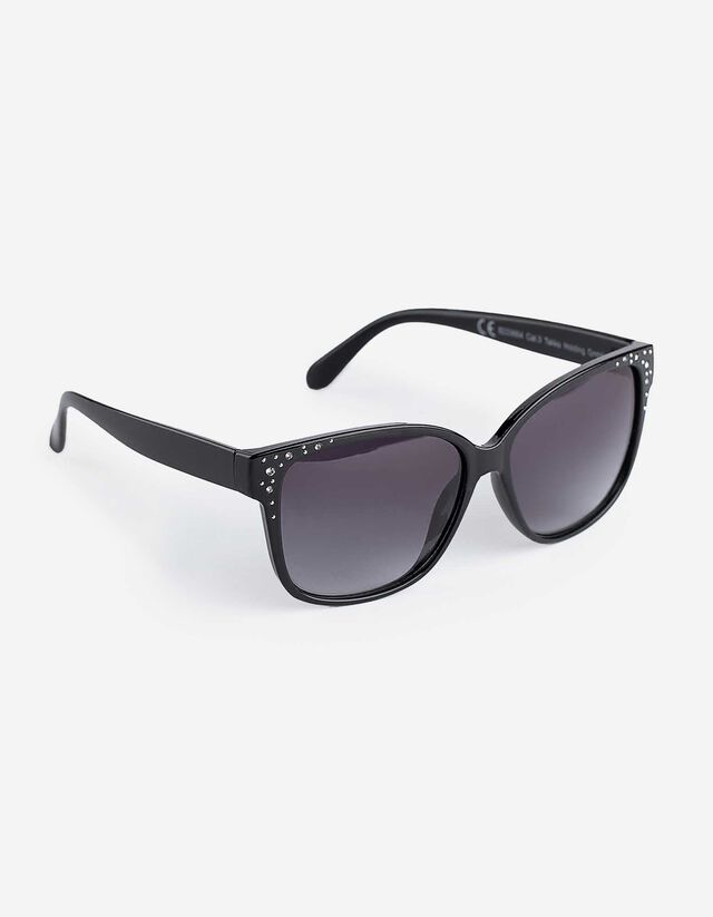 Sternbrille - cateye - schwarz