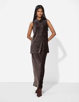 Longtop - Samt - dunkelbraun