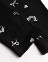Legging - Holografische print - Zwart