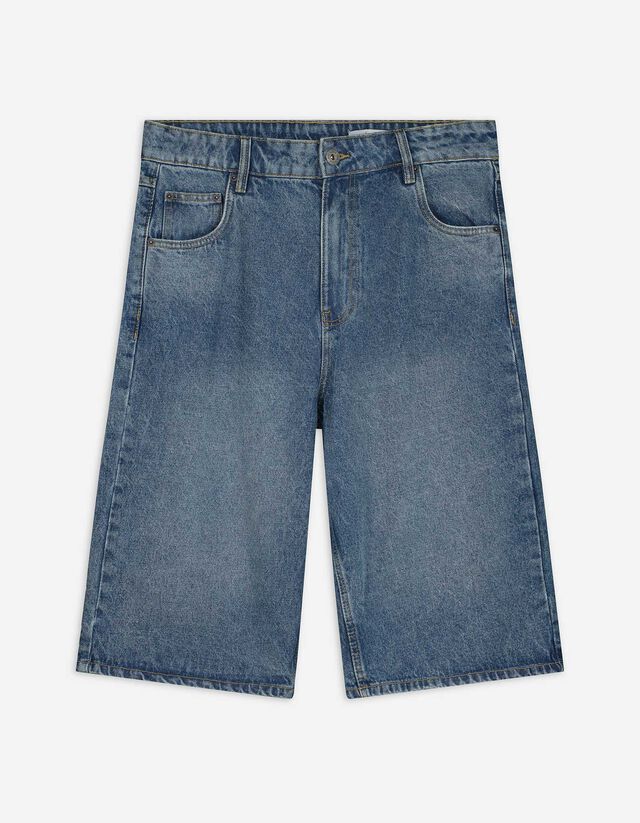 Jeansshorts - Baggy Fit - blau