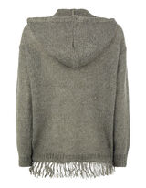 Damen Strickpullover mit Fransen am Saum