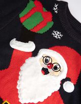 Pullover en tricot - Le jour de Noël - Bleu foncé