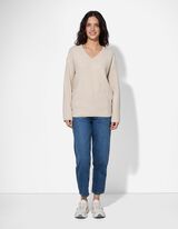Pullover - Scollo a V - grigio chiaro