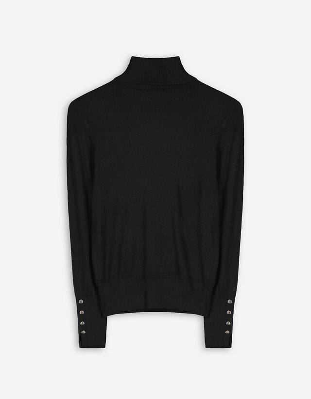 sweter - mieszanka wiskozowa - czarny