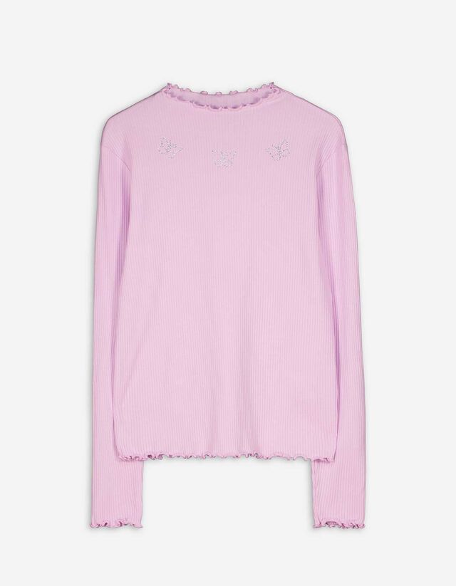 Longsleeve - Siersteentjes - roze