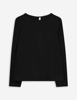 T-Shirt - Stehkragen - schwarz