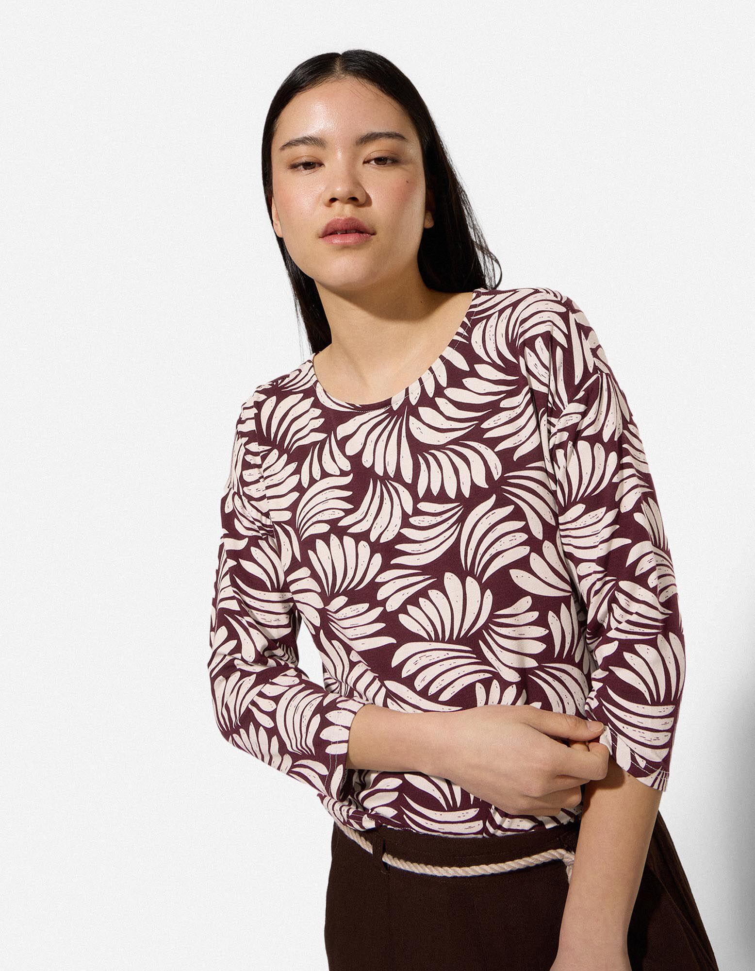 Maglia - Con nodi - Rosso scuro