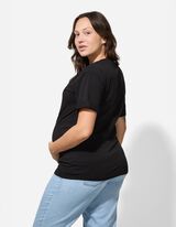 Umstandsshirt - Print - schwarz