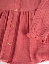 Set iz obleke in pajkic - Muslin - svetlo rdeca