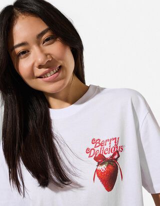 T-Shirt - Print - Wei&szlig;