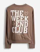 Sweatshirt - R&uuml;ckenprint - braun