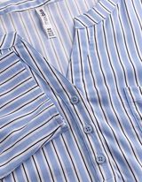 Bluse - Allover-Muster - hellblau