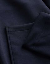 Sweatjacke - Knopfleiste - dunkelblau