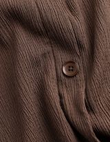 Blusenshirt - Knopfleiste - Braun
