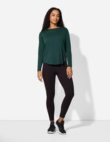 Tričko s dlouhým rukávem - Prodyšné - tmave zelena