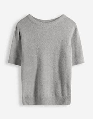 Pull-over - Manches courtes - Gris