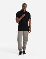 Poloshirt - Knopfverschluss - schwarz