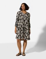 Robe - Motif all-over - noir