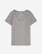 T-shirt - Misto lino - grigio chiaro