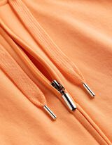 Sweatjacke - Kapuze mit Tunnelzug - orange