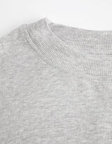 Mar&scaron;kinėliai ilgomis rankovėmis - Blizgus audinys - pilkas